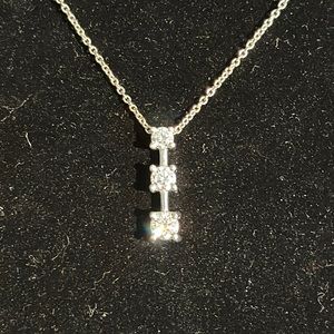 14 karat gold diamond necklace with 20 inch chain